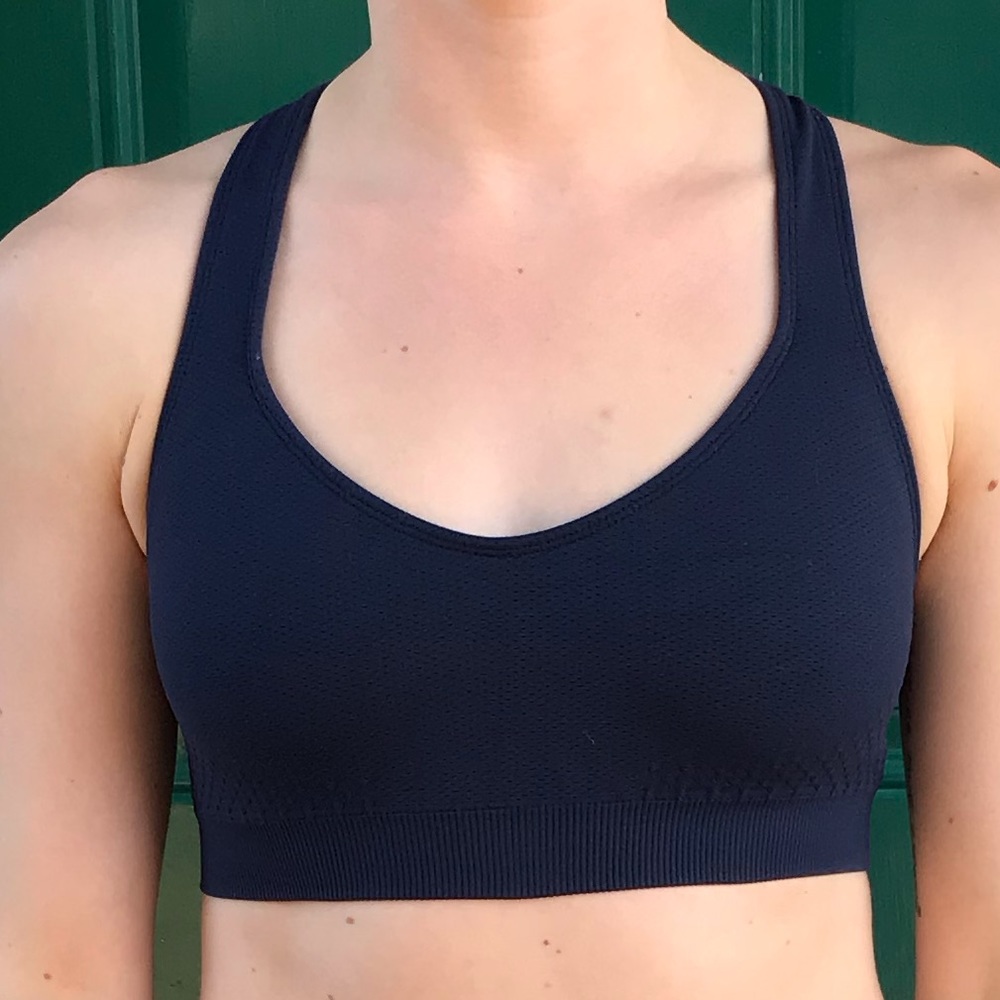 essential navy blue racerback bra